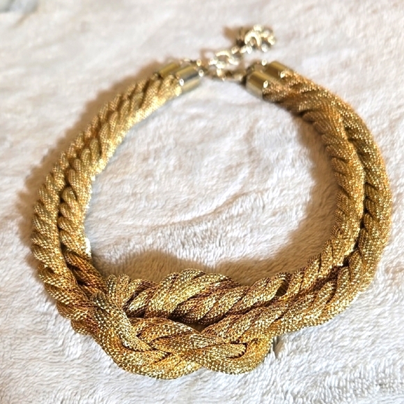 Tissot Jewelry - #249 Tissot Elegant Gold Tone Braided Necklace
